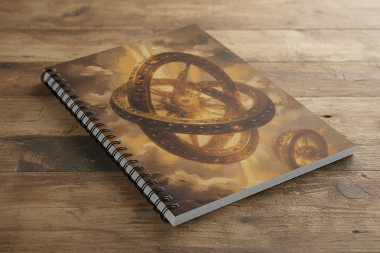 Ophanim “Wheel Within a Wheel” Spiral Notebook (Ruled) | Ezekiel 1 Biblical Angel Journal | Liminal State Sacred