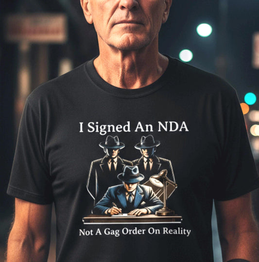 Funny UFO Conspiracy Graphic T-Shirt – Men in Black Humor Tee